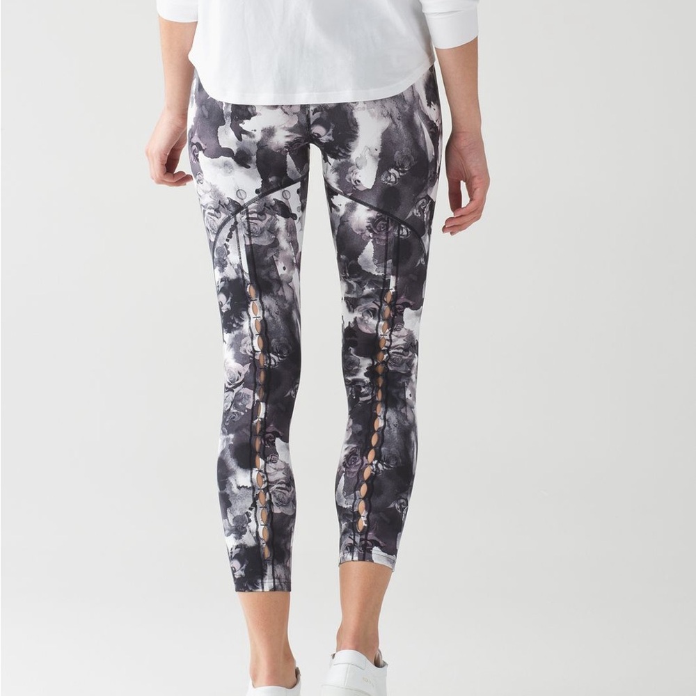 Lululemon High Times Pant (Peek) Obscurred Black Dusty Mauve
